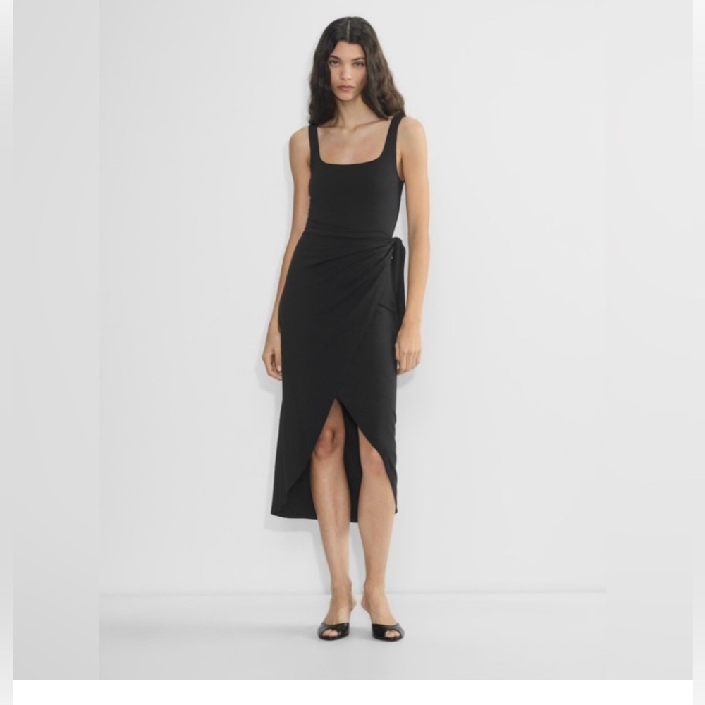 Aritzia Black Midi Dress